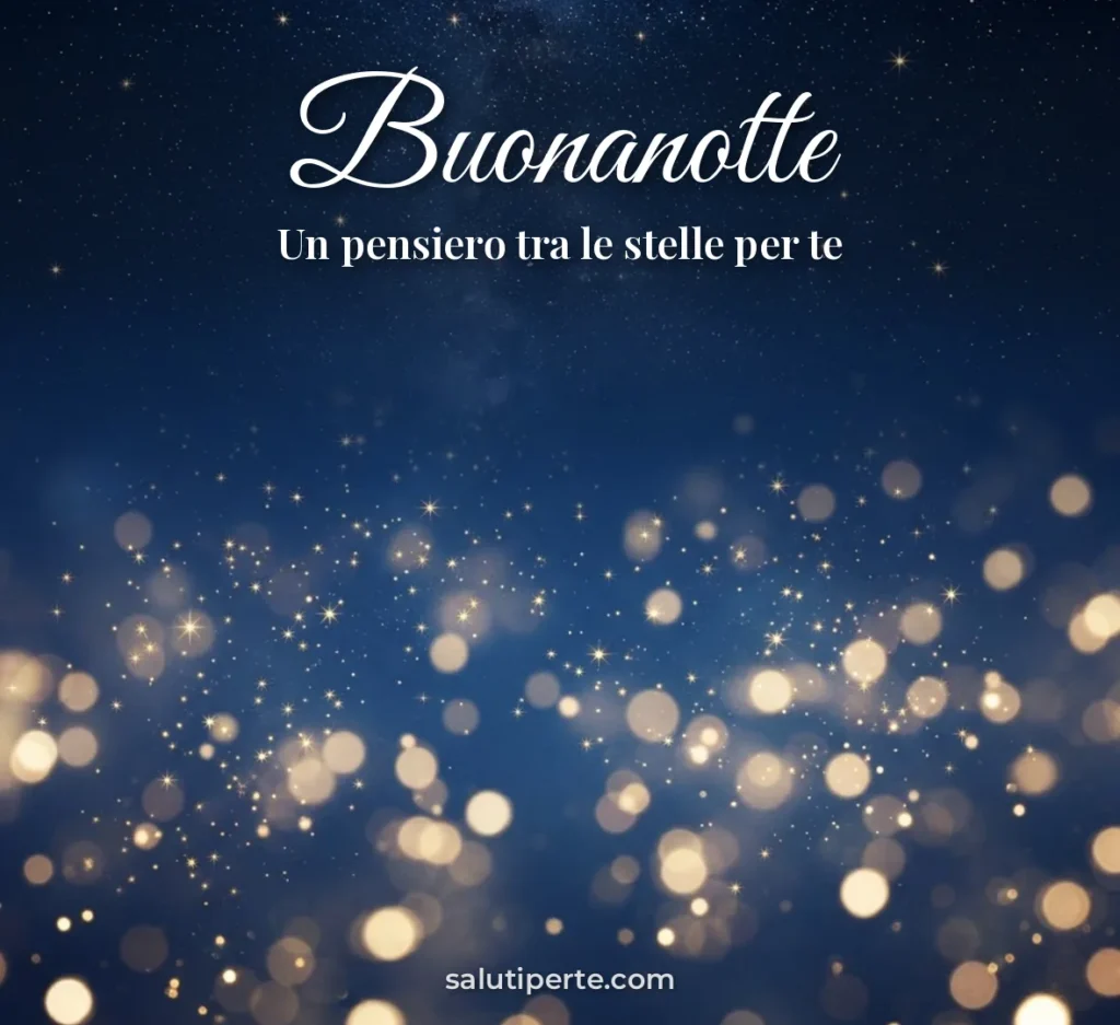 Stelle luminose su sfondo blu notte