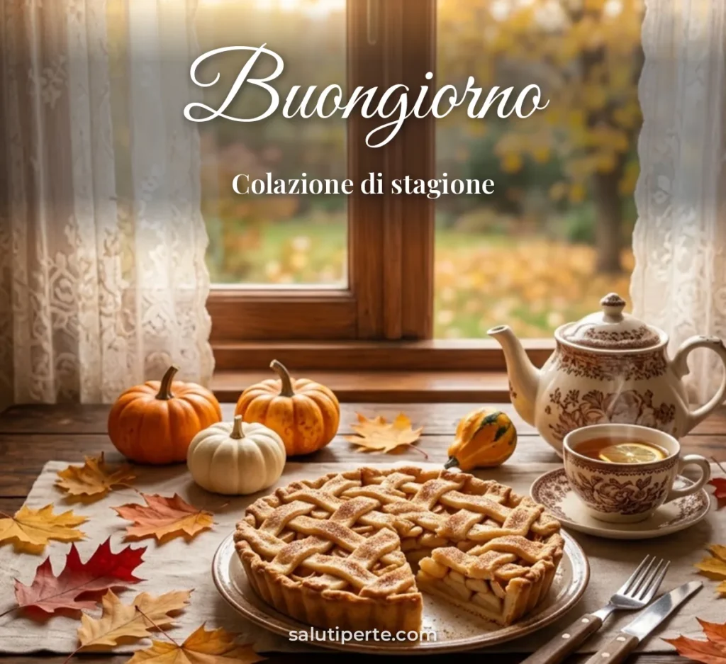 Colazione autunnale con torta di mele