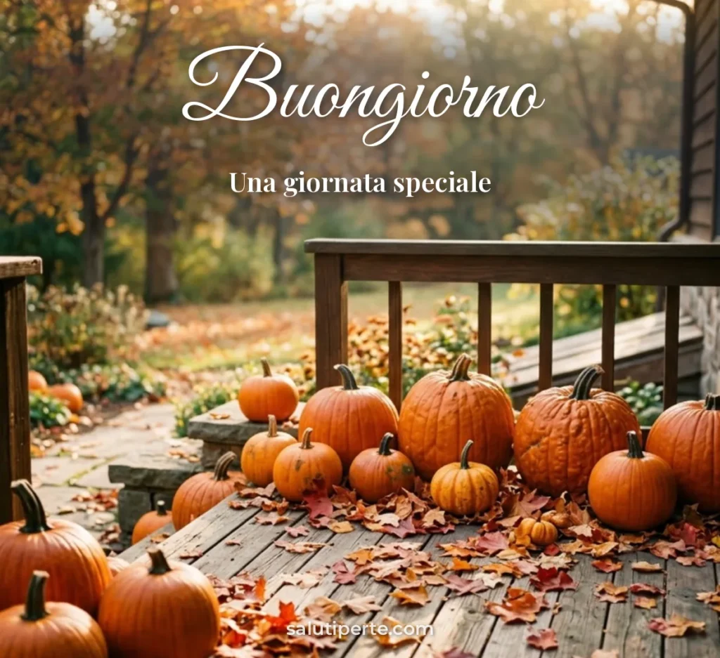 Zucche arancioni nel giardino