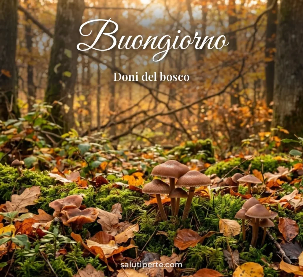 Funghi nel sottobosco