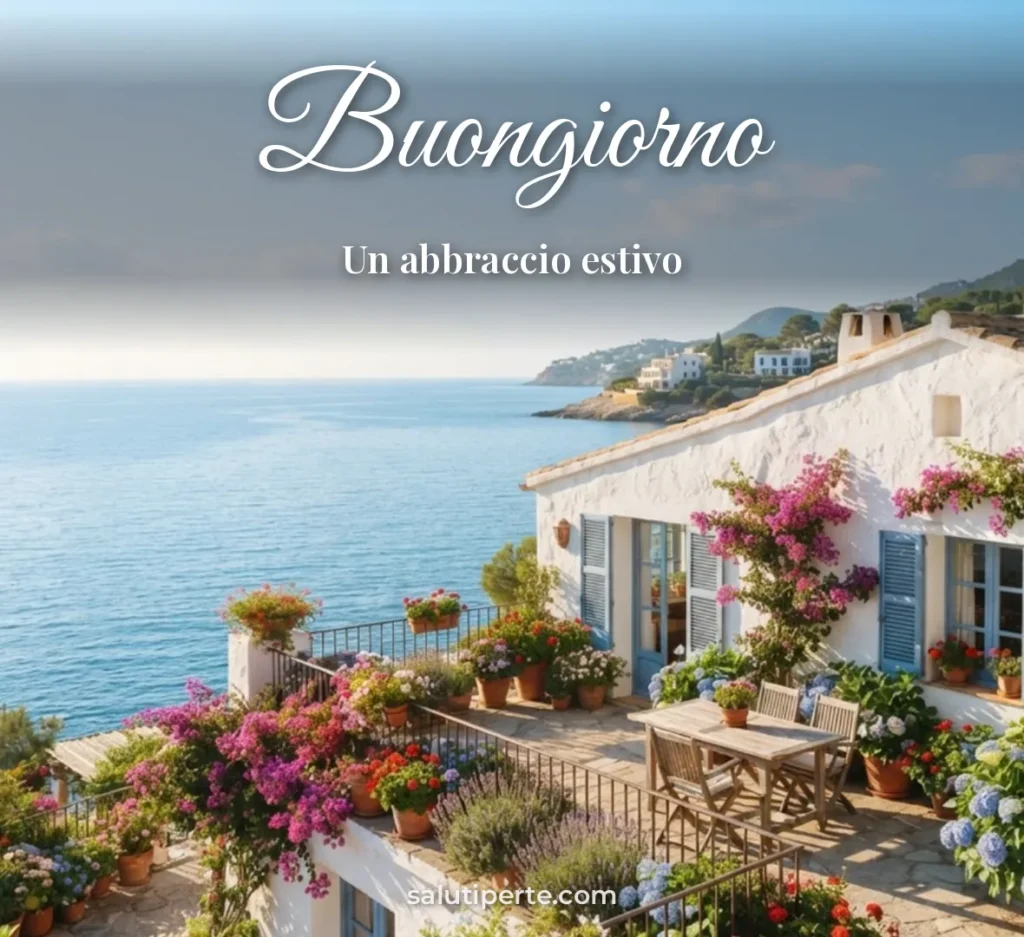 Casa al mare con terrazza fiorita