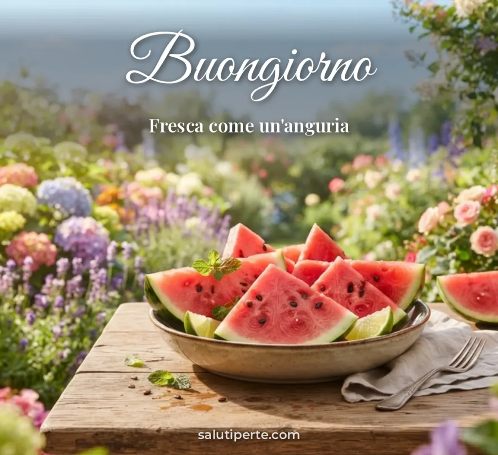 Fette di anguria al sole