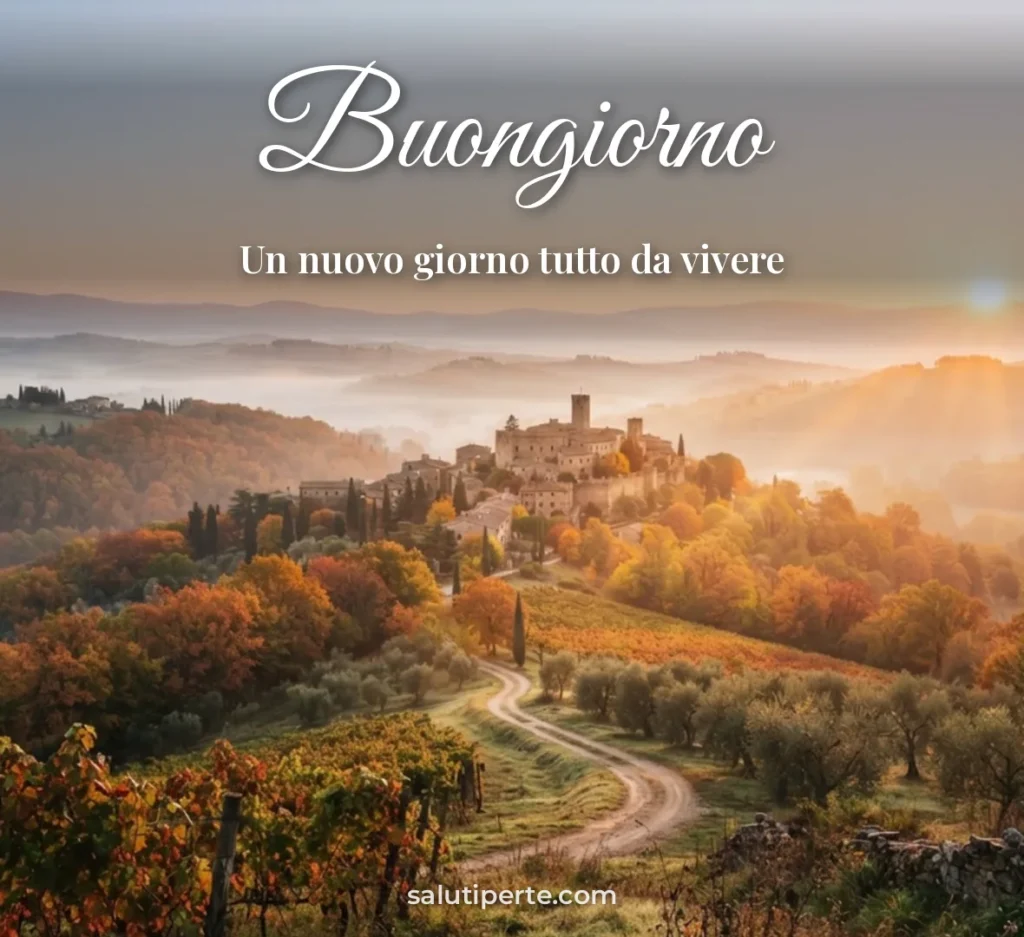 Alba d'ottobre sulle colline
