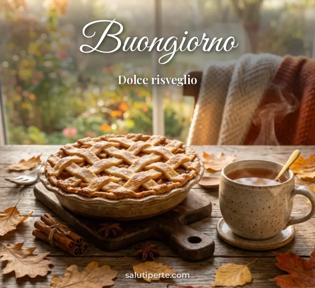 Torta di mele e tè
