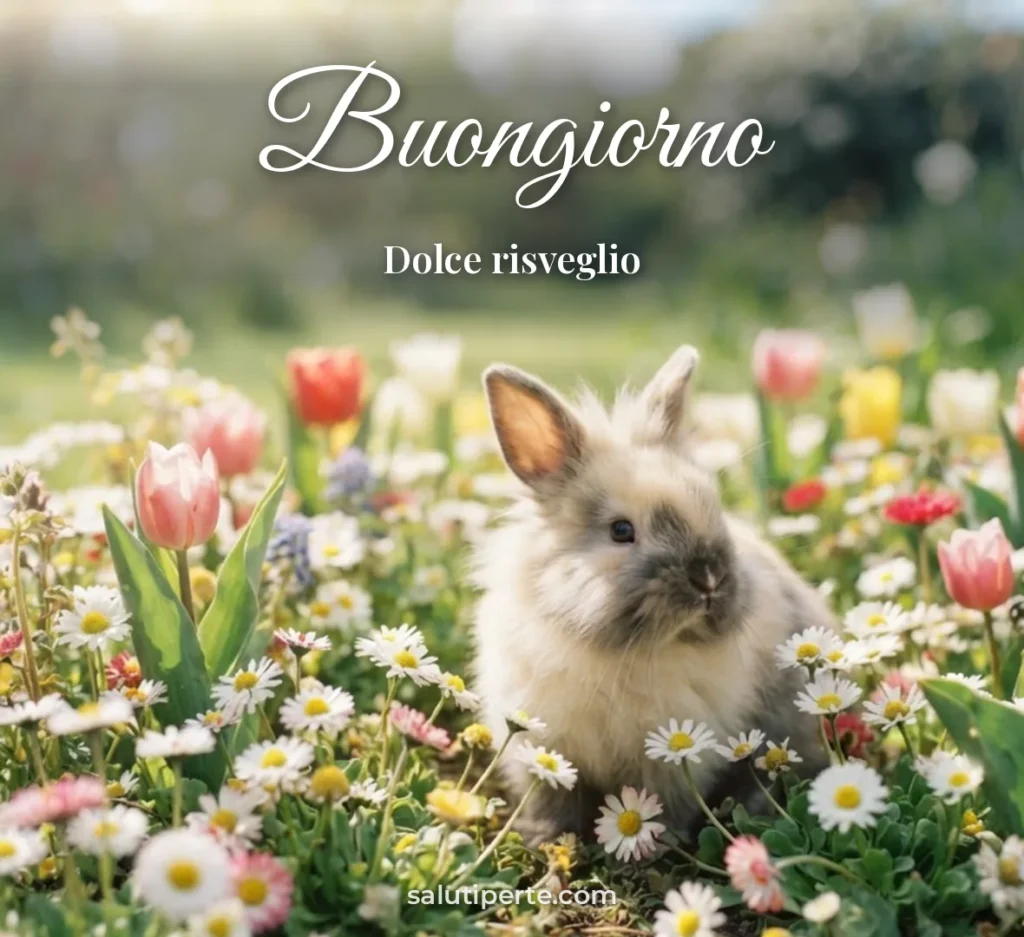 Coniglietto tra i fiori