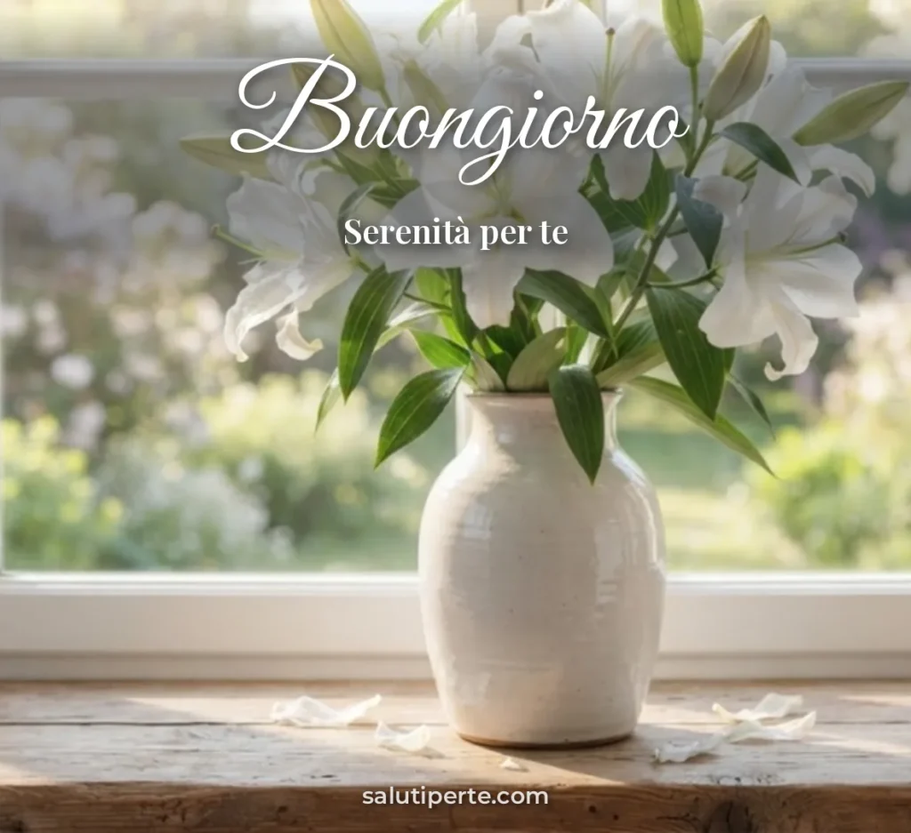 Gigli bianchi alla finestra