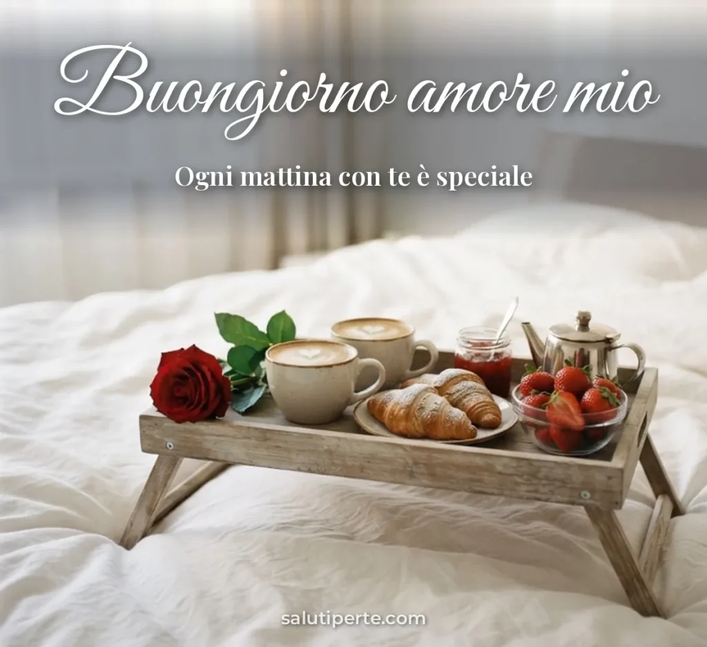 Colazione romantica per due a letto