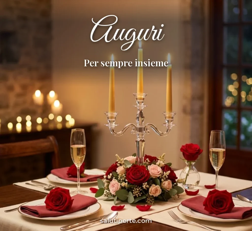 Cena romantica a lume di candela