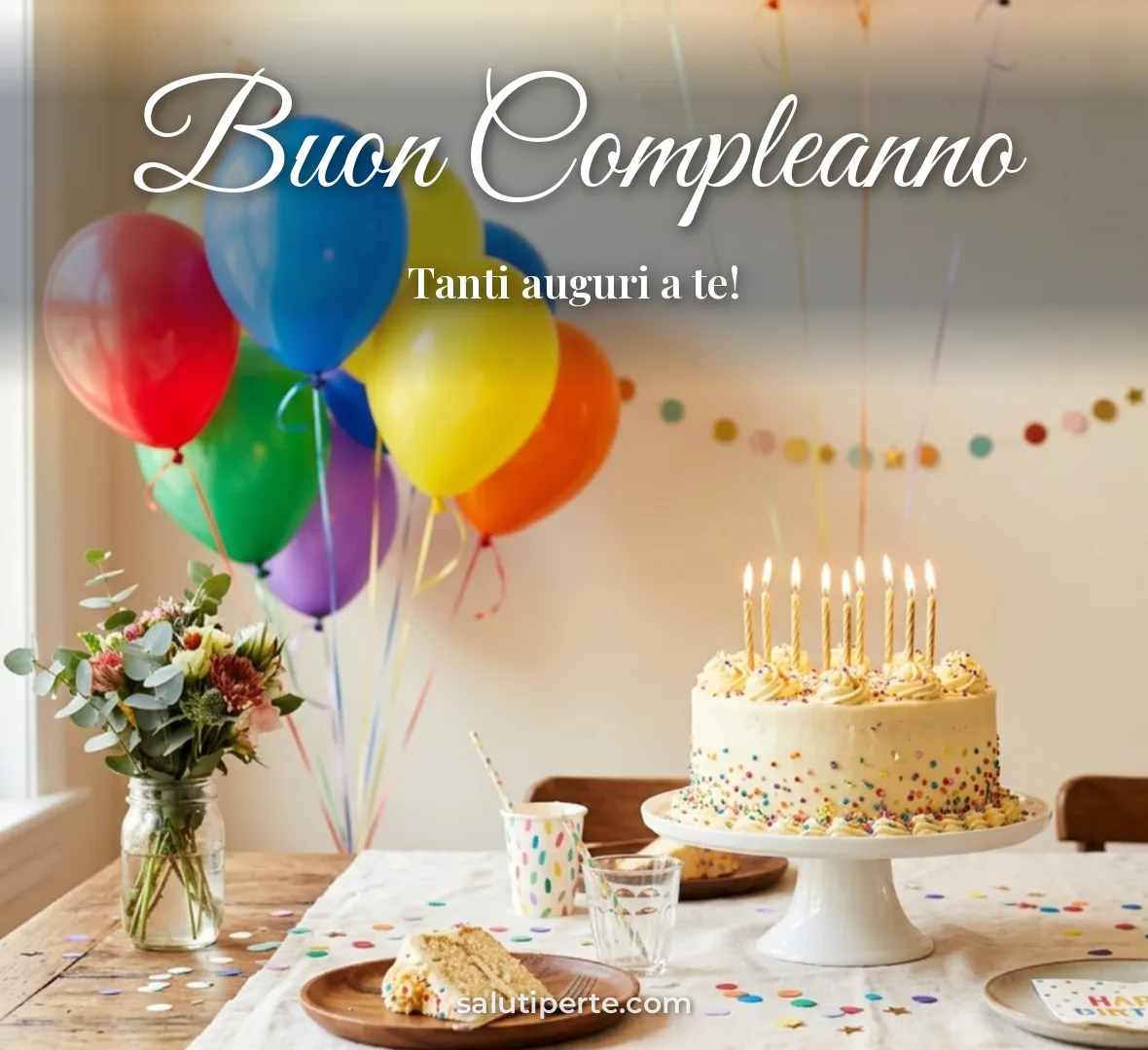 Torta di compleanno con candeline