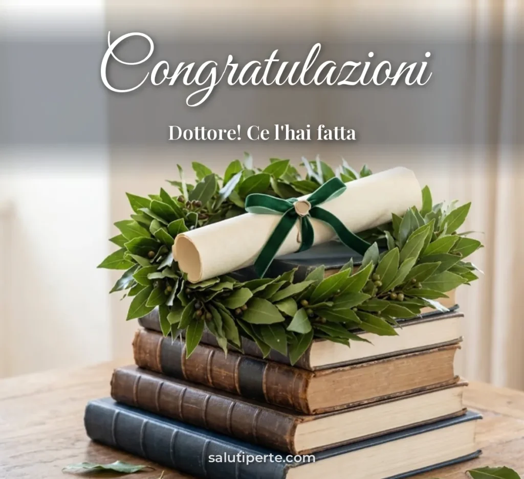 Corona di alloro per la laurea