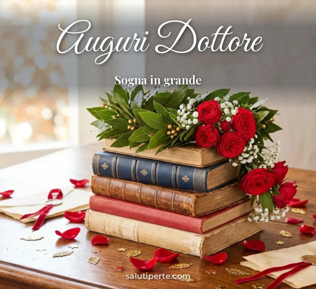 Libri e fiori per la laurea