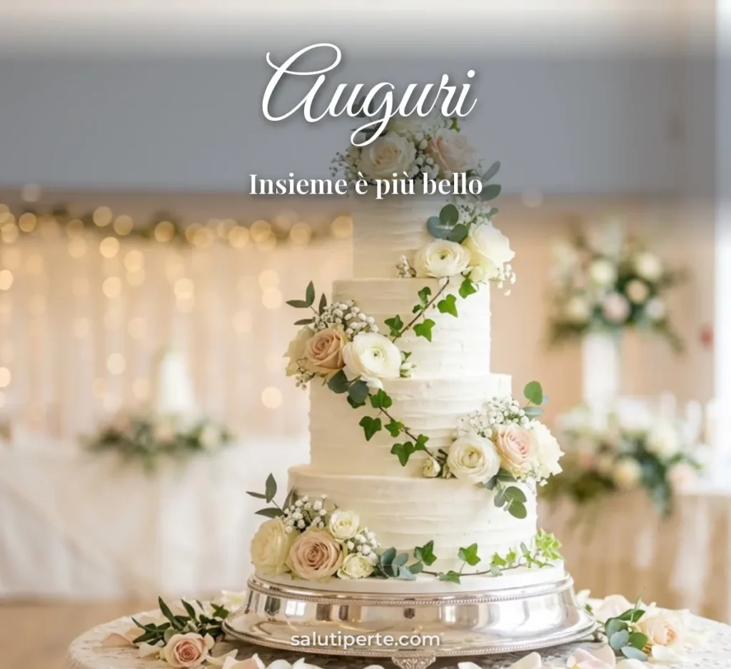 Torta nuziale con fiori